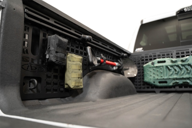 Ram TRX Bed Side Molle Panels - Driver Full Set - Addictive Desert Designs - Molle Pattern - Hammer Black - `21-`23